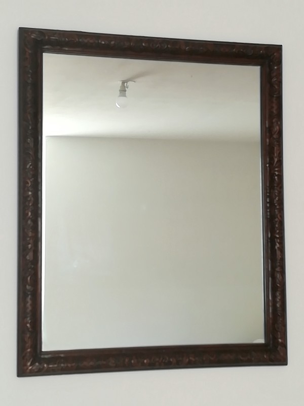 Carved oak Louis XV style mirror