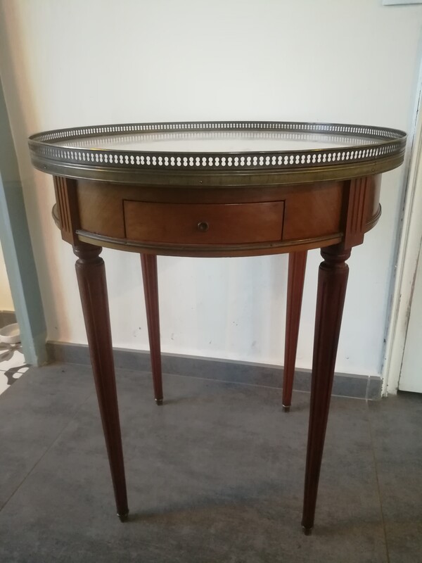 Mahogany Louis XVI style bouillotte table