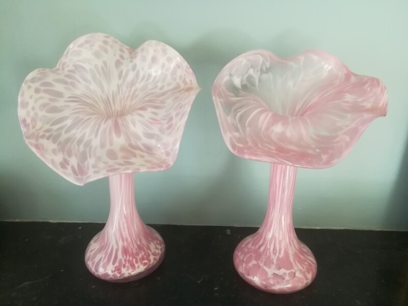 Pair of blowing glass la Rochere vases