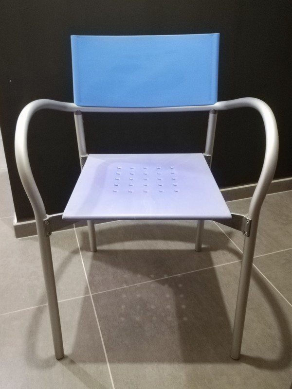 Polycarbonate and alu breeze armchair by Bartoli