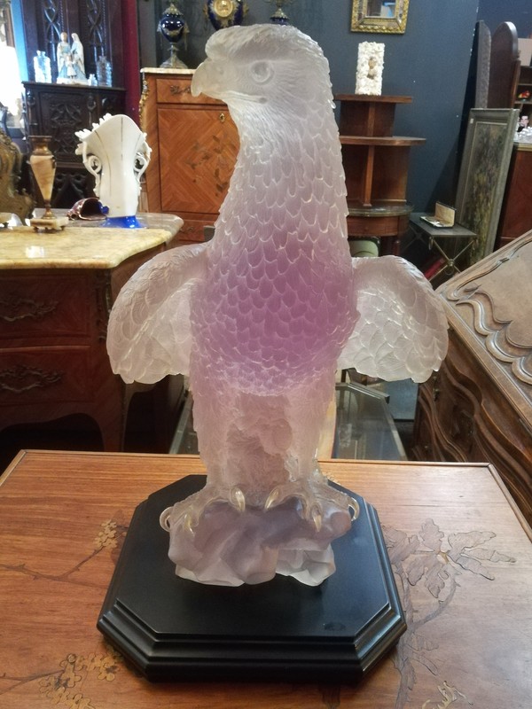 Translucent glass paste signed eagle 